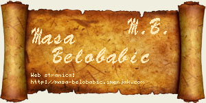 Maša Belobabić vizit kartica